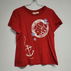 Disney Tigger T-Shirt Looking for Adventure Sailor Anchor Red Tee‎ Womens Large